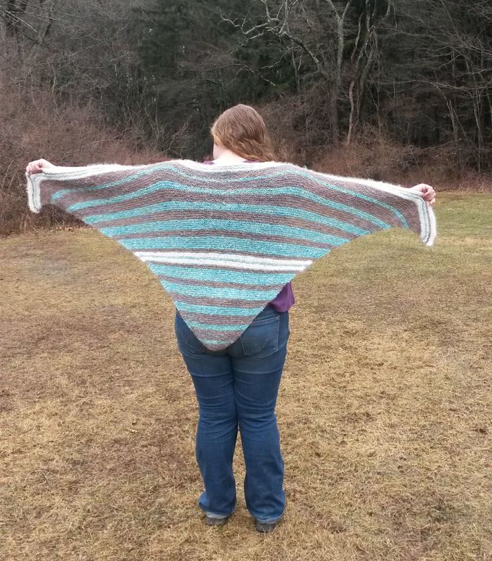Handwoven shawl from our own fiber
